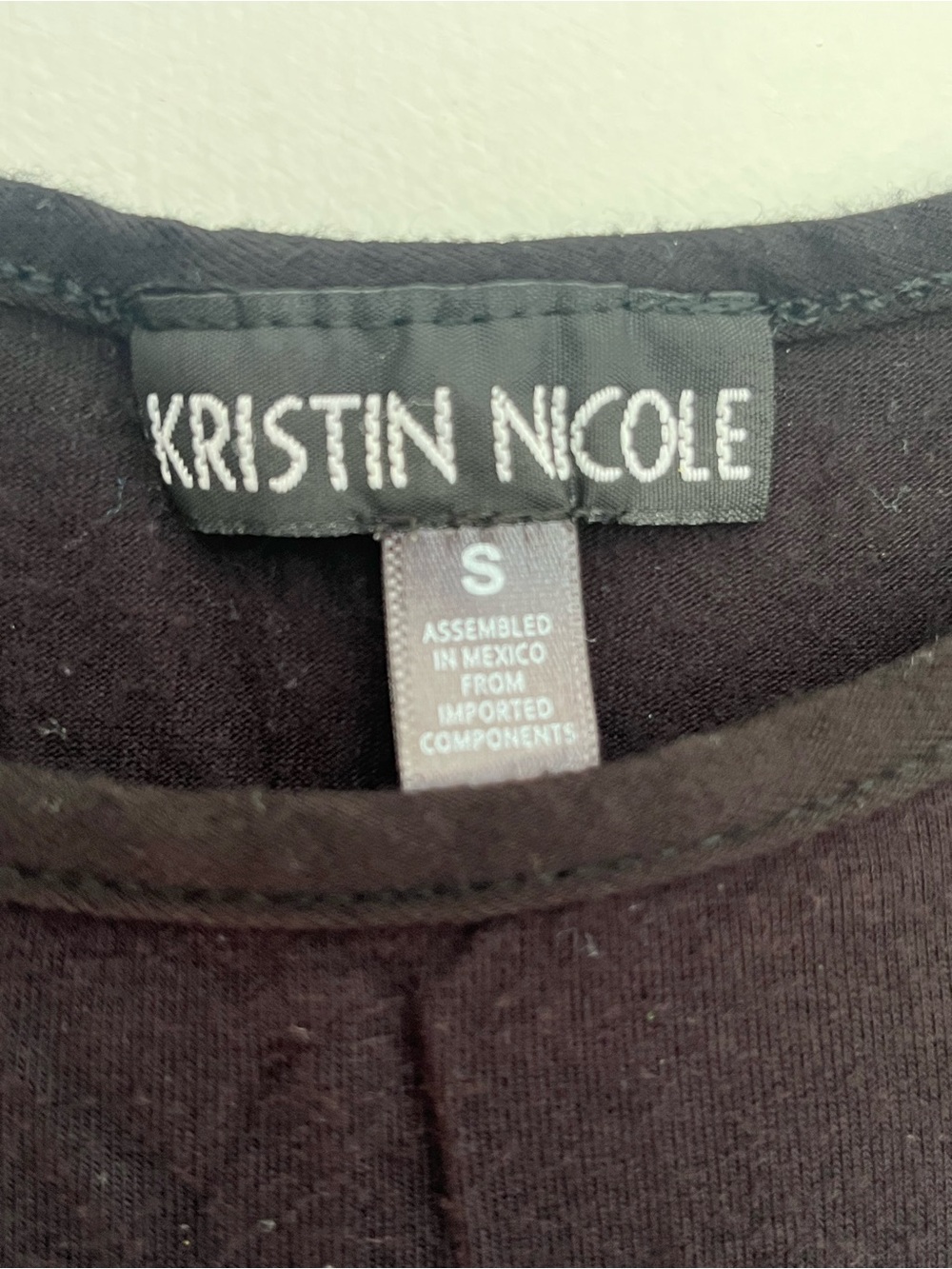 Kristin Nicole Simple Little Black Tee Dress Minimalist Women’s Size Small - Picture 5 of 6